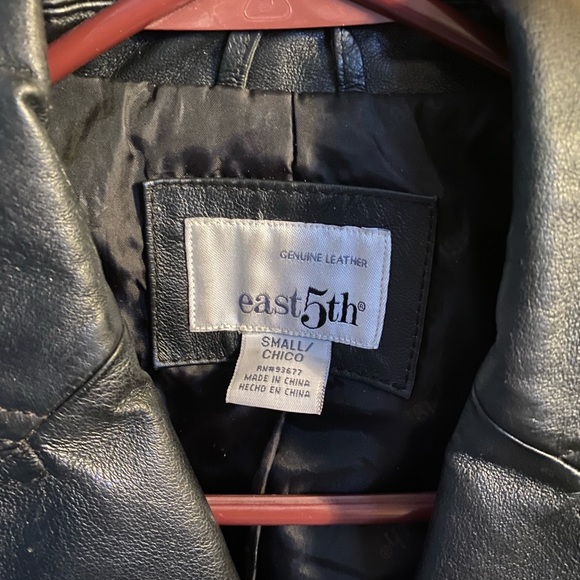 Genuine black leather jacket small - Picture 2 of 4